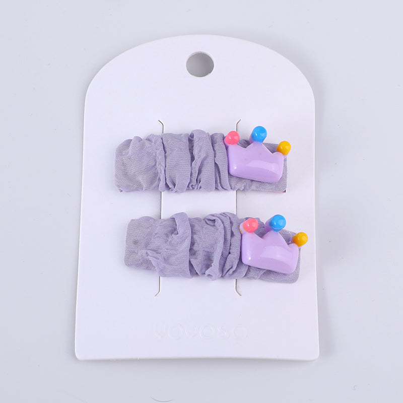 Fermaglio per Capelli in Tessuto Semplice per Bambini-3