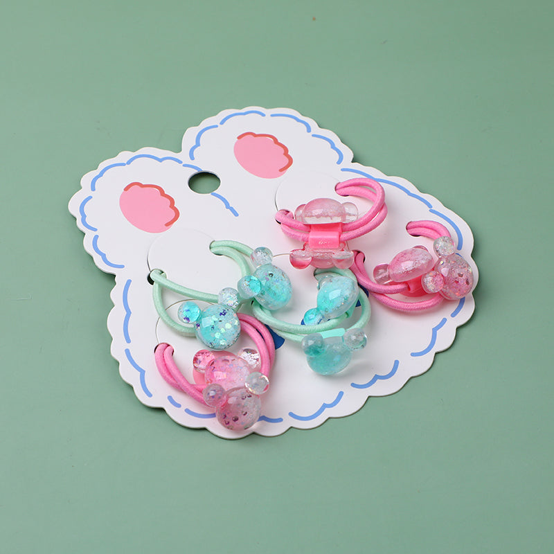 Testa di orso bambini capelli cravatta-10pcs