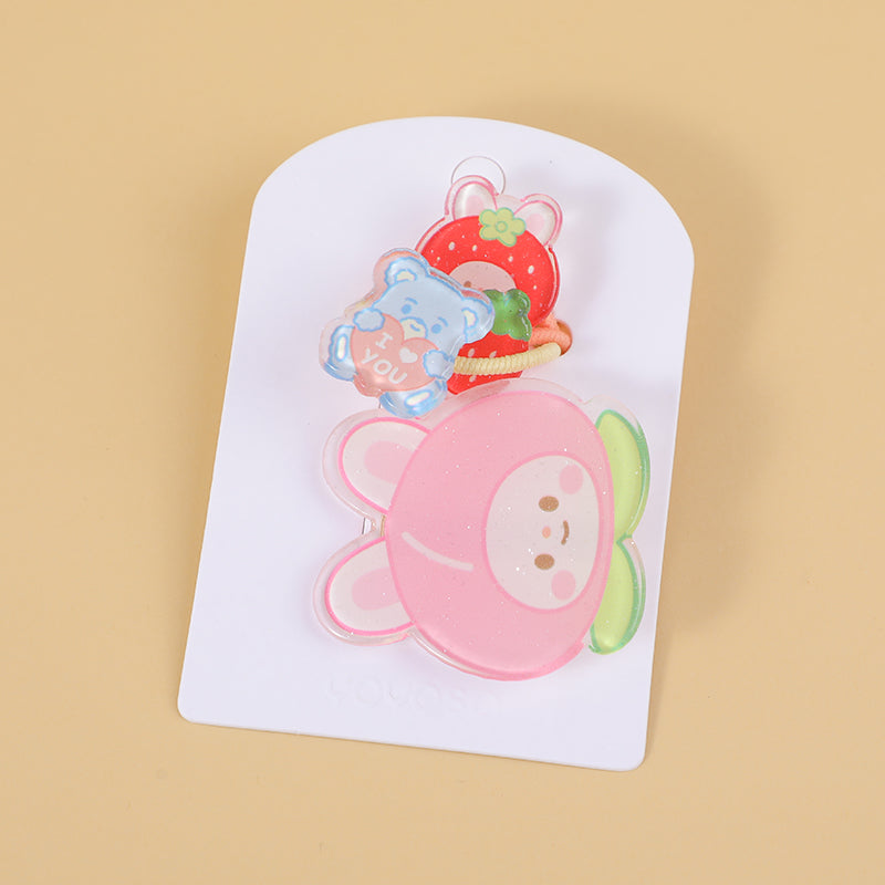 Set di fermagli per capelli a forma di coniglio