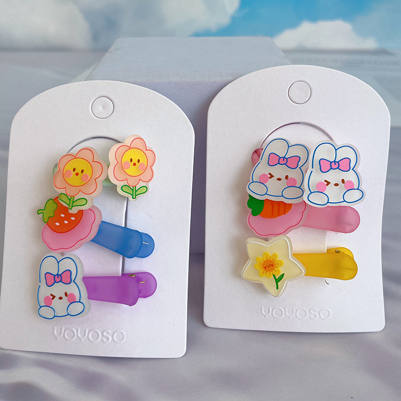 Set di clip ed elastici per bambini della serie melone e frutta