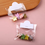 Clip per capelli con fiori colorati-4 pezzi