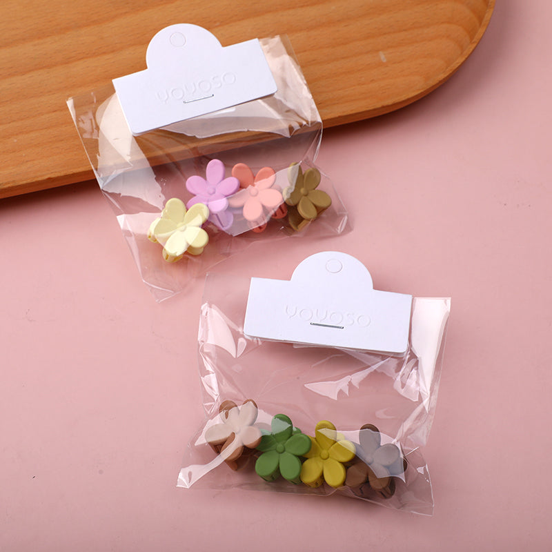 Clip per capelli con fiori colorati-4 pezzi