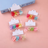 Clip per capelli per bambini in acrilico quadrato traslucido-4