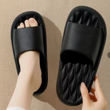 Pantofole da casa da uomo con motivo a onda semplice, nero, taglia 44-45
