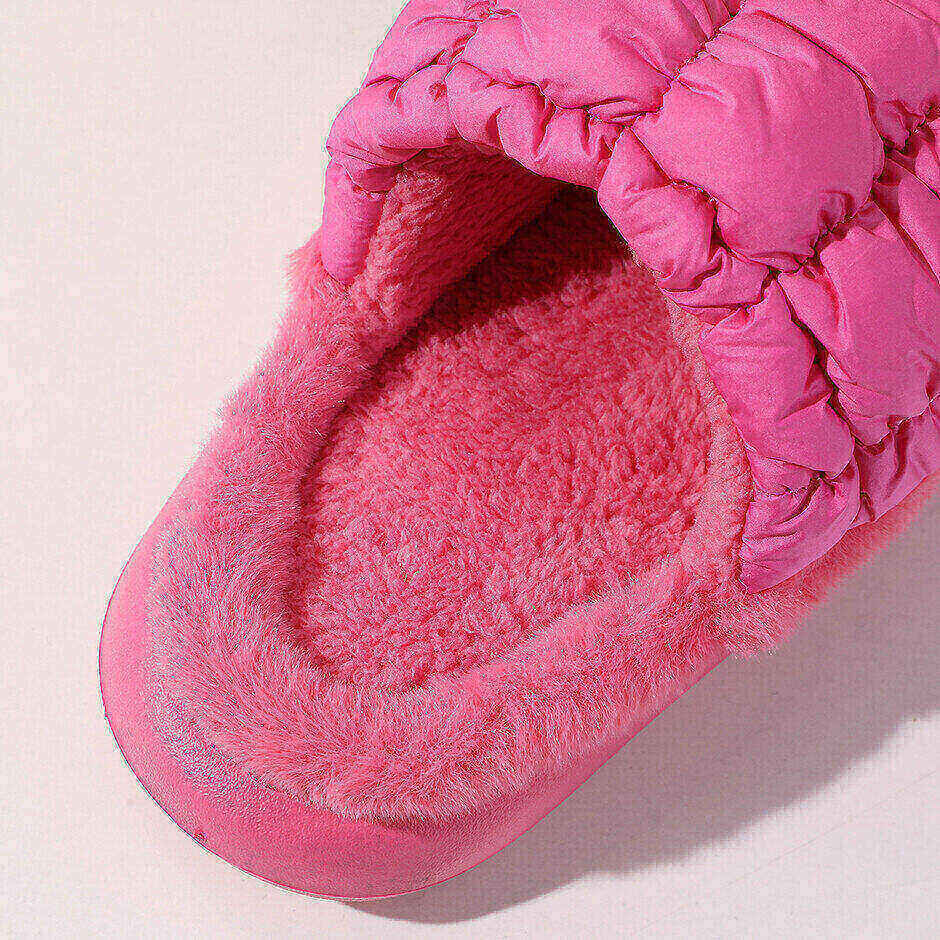 Pantofole chiuse con punta chiusa da donna alla moda, rosa rosso, taglia 40-41