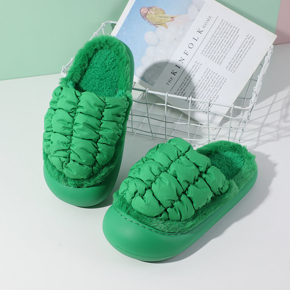 Pantofole chiuse con punta chiusa da donna alla moda, taglia verde 40-41