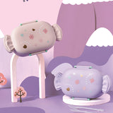 Scatola per il pranzo a due griglie a forma di caramella, comprensiva di forchetta e cucchiaio