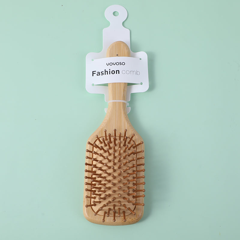 Pettine quadrato di massaggio con aghi di bambù (manico in bambù pregiato)-ZH478-7