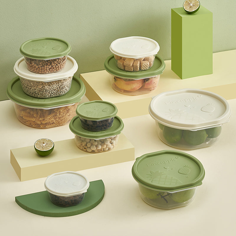 Set di contenitore salvafreschezza rotonde grandi da 3 pezzi