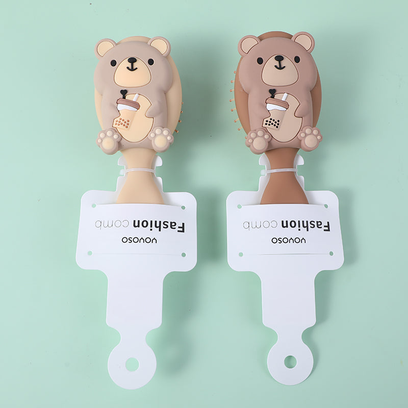 Cuscino d'aria mini a forma di orsetto con bolle di sapone pettine-3140