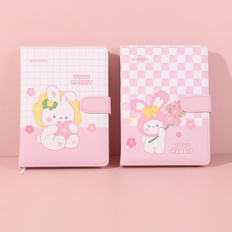 Sakura YOYO serie coniglio - quaderno con fibbia magnetica A5 - pagine a colori