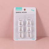 Gancio quadrato trasparente senza traccia 6 pezzi