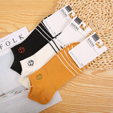 Calzini da uomo in stile preppy, alla moda, lavorati a macchina