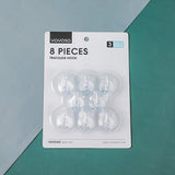 Gancio trasparente smerigliato senza traccia 8 pz.