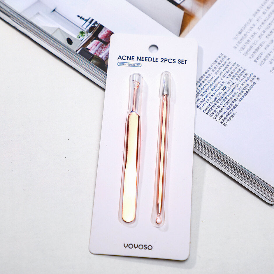 Ago di acne di alta qualità in oro rosa 2pcs