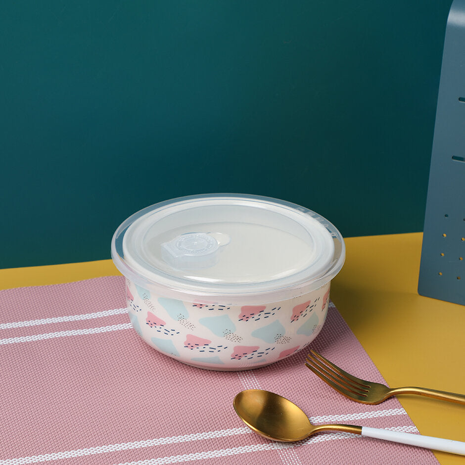 Ciotola di conservazione con motivi geometrici - grande