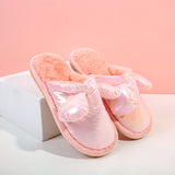 Pantofole in cotone per bambini in piuma laser - rosa 30-31