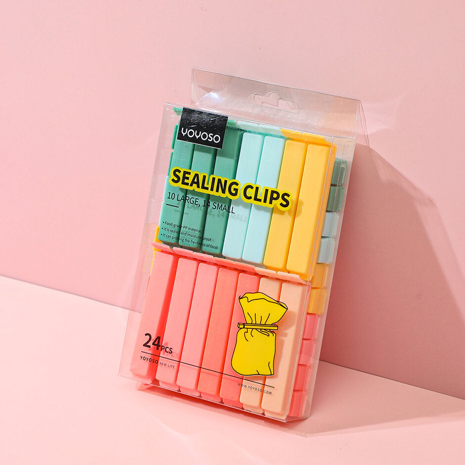 Clip di tenuta-24 pezzi (10 pezzi grandi, 14 pezzi piccoli)