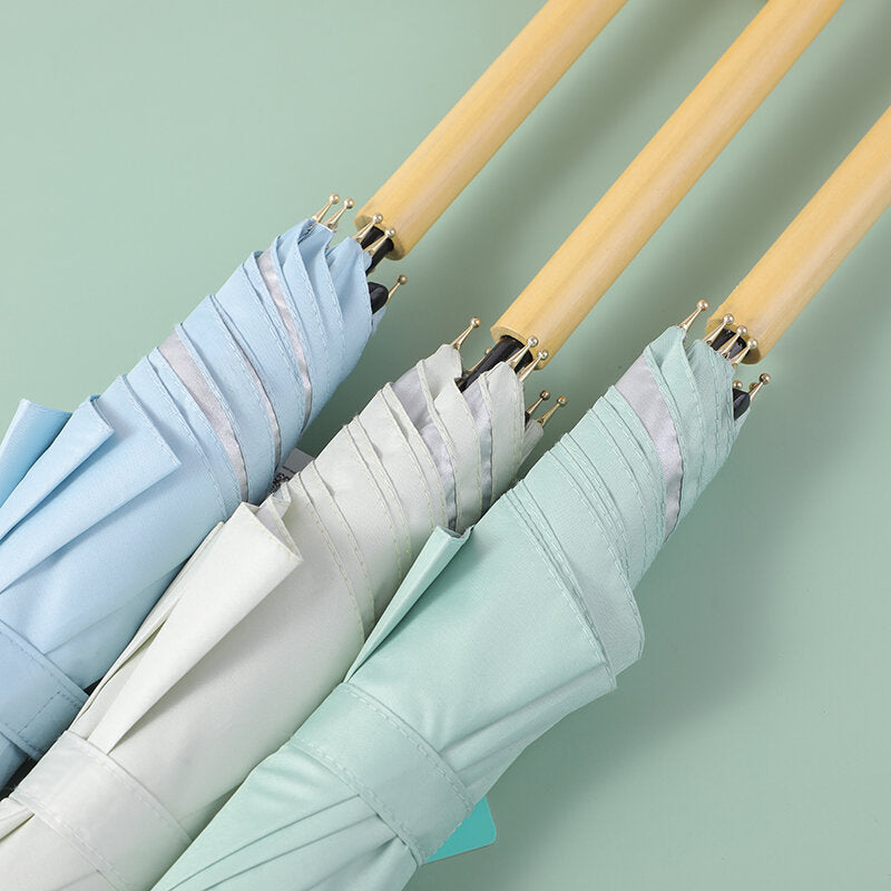 Ombrello semplice con manico dritto in gel argento