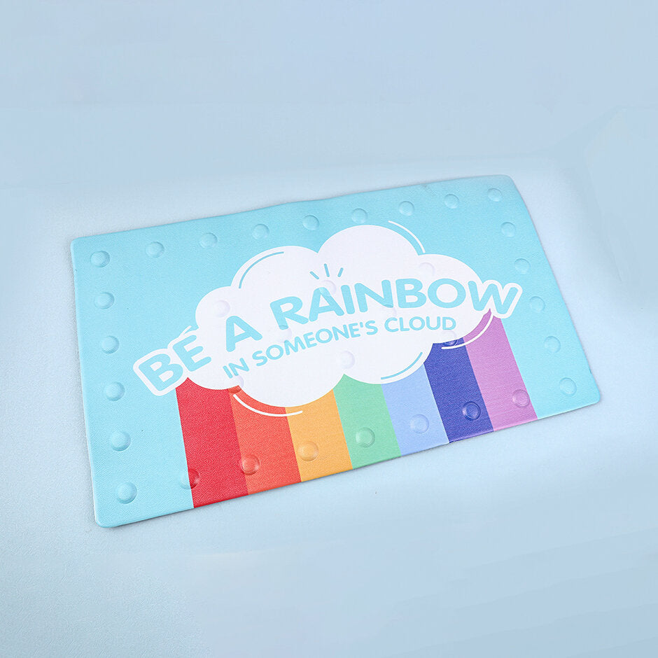 Tappetino antiscivolo da bagno in sette colori arcobaleno