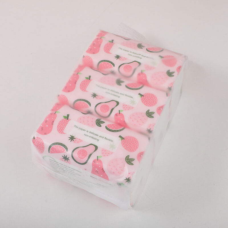 Fazzoletti per il viso in pasta di legno grezza 120 fogli-3 confezioni