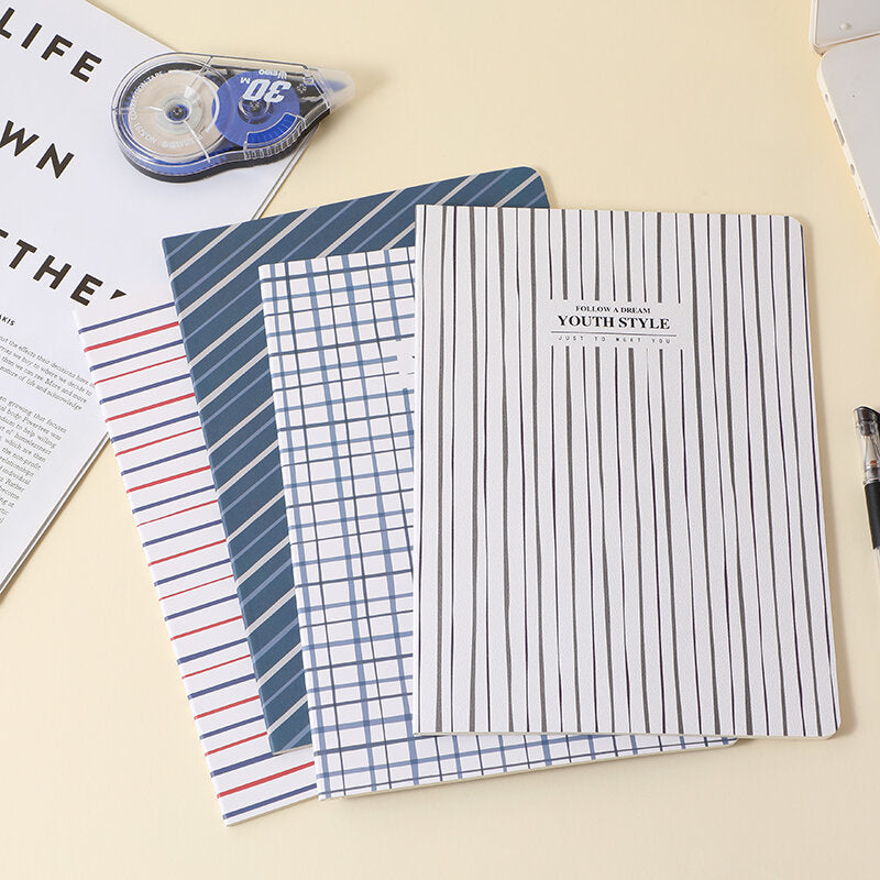 Quaderno cucito minimalista a righe orizzontali B5-32 fogli