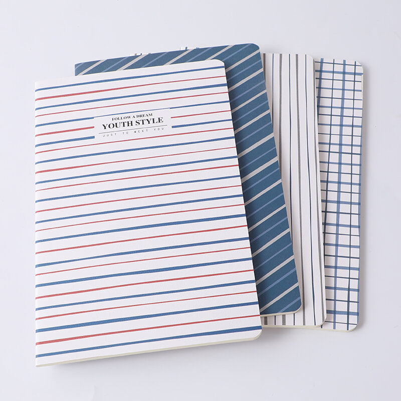 Quaderno cucito minimalista a linee orizzontali A5-32 fogli