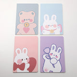 Quaderno cucito di conigli dalla linea orizzontale B5-32 fogli