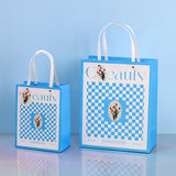 Busta regalo verticale con campanello a vento blu S