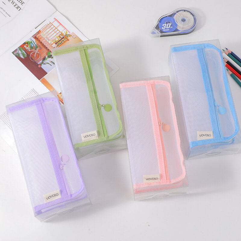 Borsa portamatite in rete arcobaleno– 1 pezzo