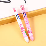 Penna a sfera a otto colori con orsetto simpatico