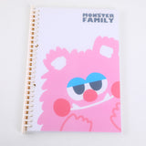 Quaderno a spirale a fogli mobili Monster Family B5-pagine interne a righe orizzontali