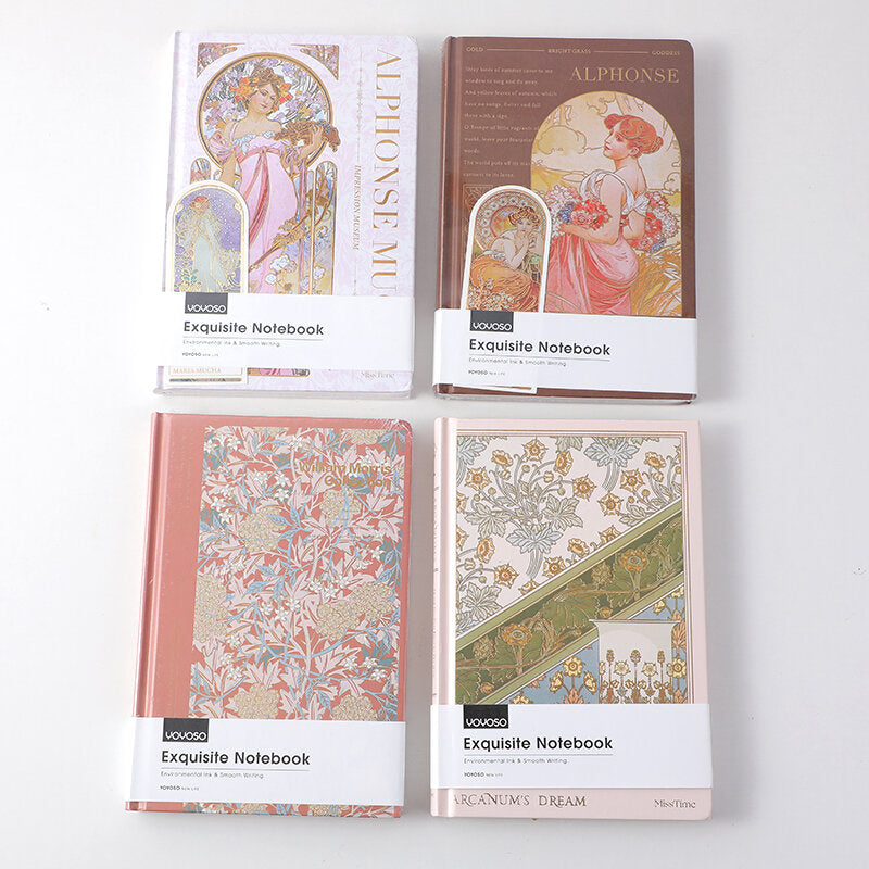 Quaderno cartonato A5-serie di timbri a freddo di canti di enomia-pagine a righe orizzontali