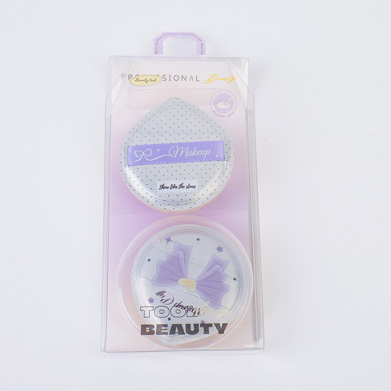 FlawlessCottonCandyPowderPuff2 pezzi (con scatola portaoggetti)