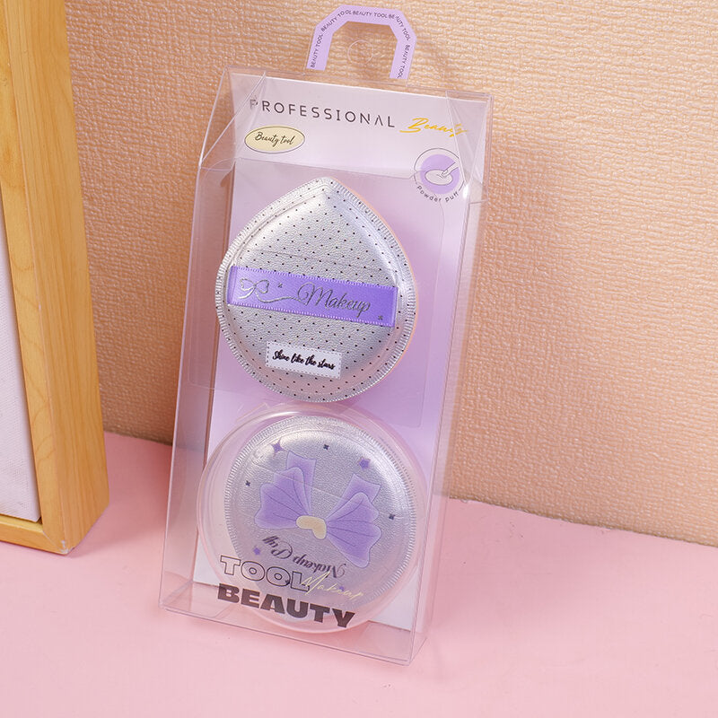 FlawlessCottonCandyPowderPuff2 pezzi (con scatola portaoggetti)