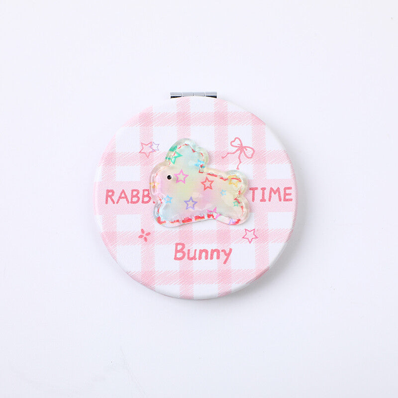 Specchio rotondo alla moda con decorazioni in acrilico dei cartoni animati