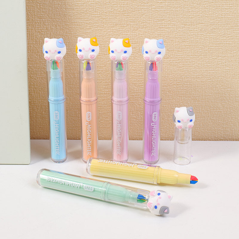 Penna evidenziatore Cat tre in uno