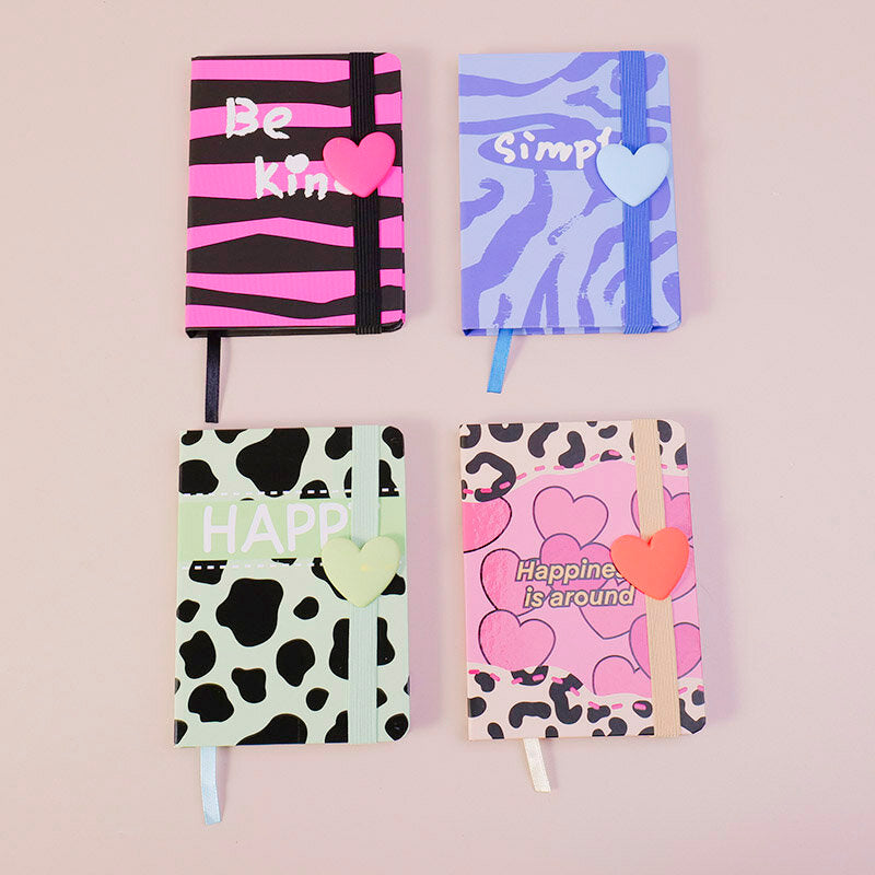 Copertina rigida tendenza moda A6 - 96 pagine a righe