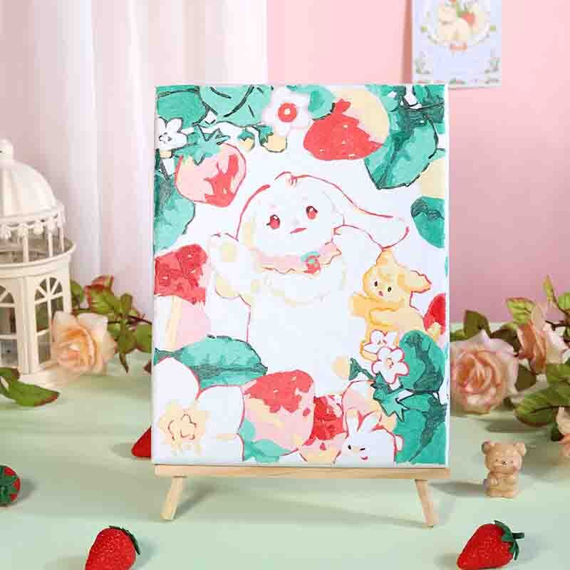 Giardino delle fragole pittura a olio digitale fai da te