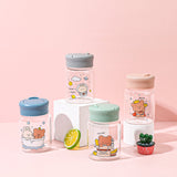 Bottiglia di vetro con simpatico animale - 350 ml