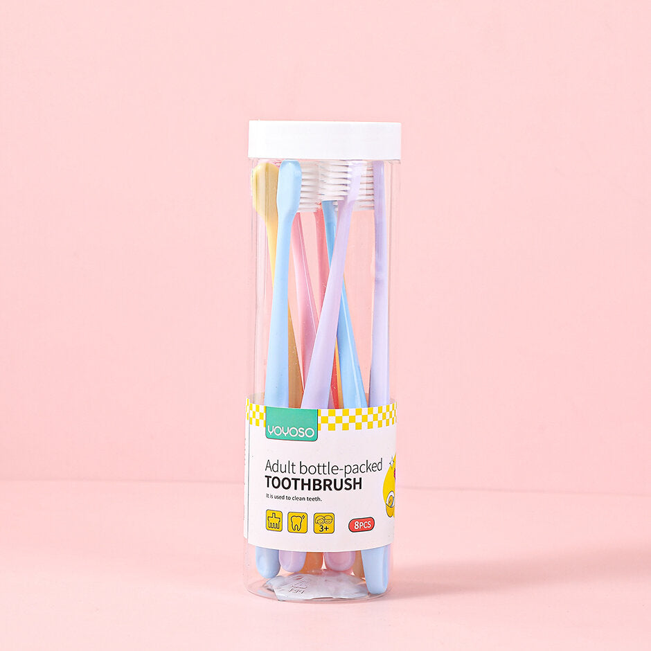 Spazzolino da denti per adulti in bottiglia 8 pezzi