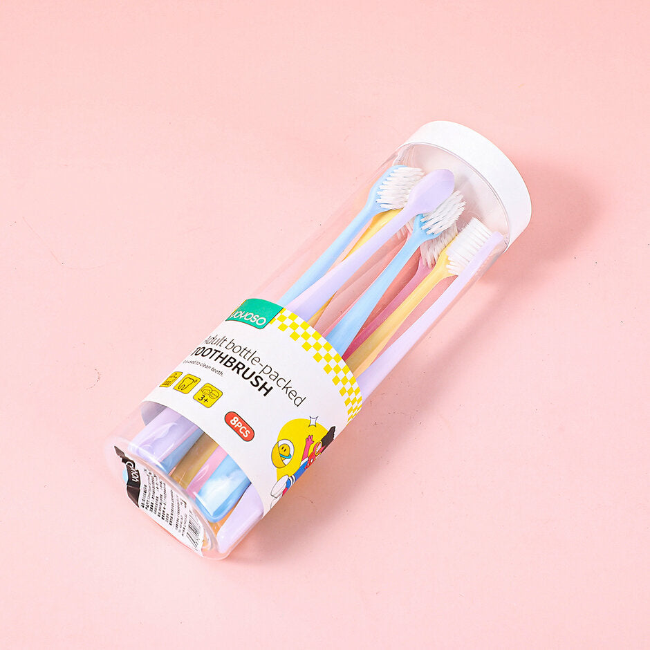 Spazzolino da denti per adulti in bottiglia 8 pezzi