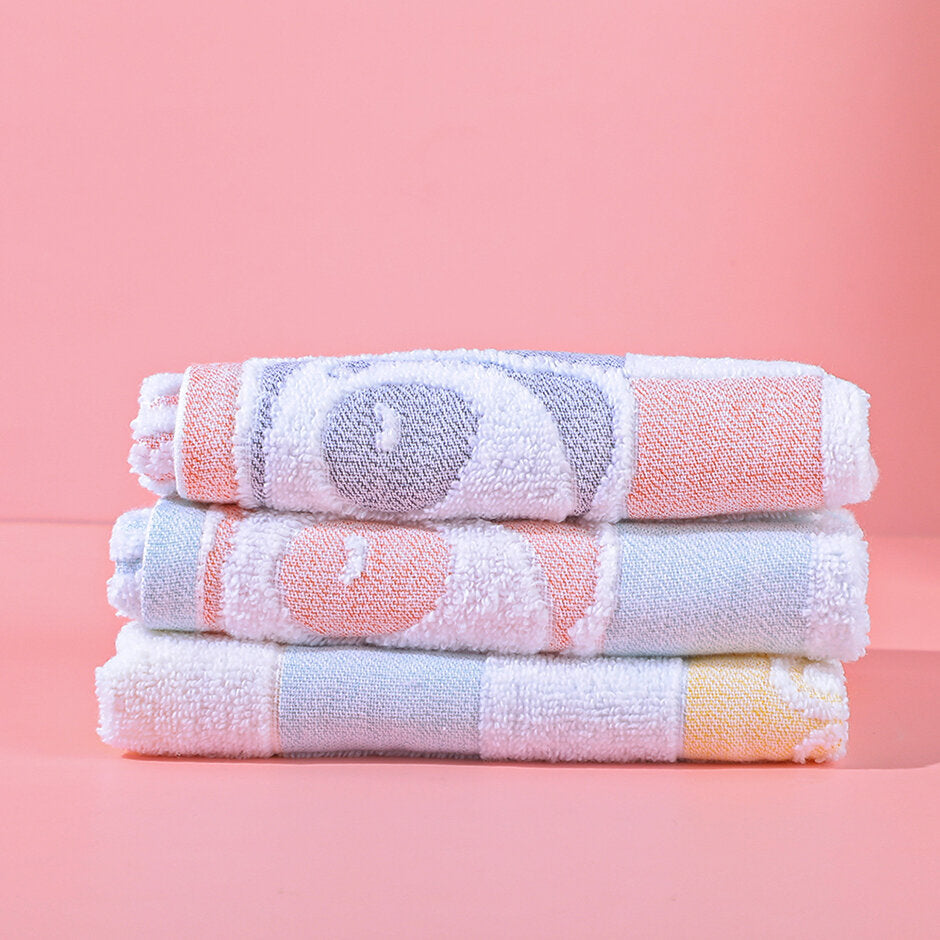 Asciugamano per bambini a scacchiera con panda