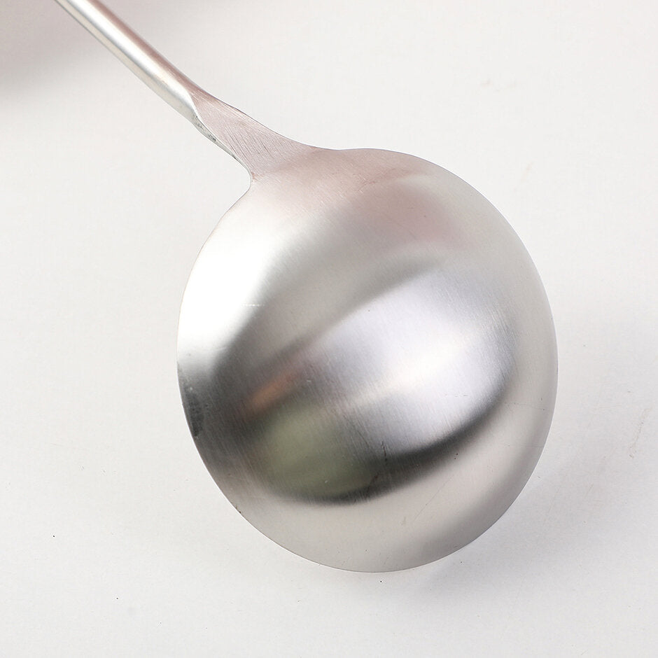 Mestolo smerigliato con manico in legno antico