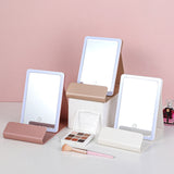 Specchio pieghevole con luce LED in PU