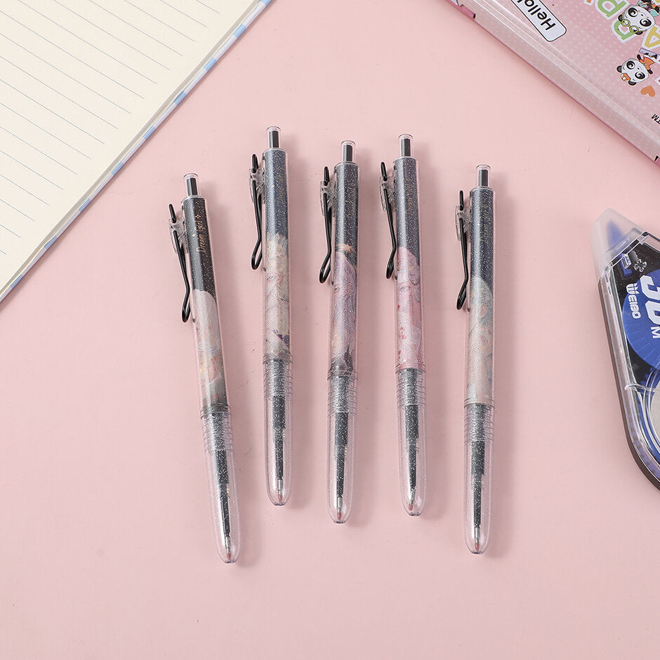 Penna gel serie Dream Girl 5 pezzi M-8139-nero