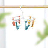 Stendini rotondi colorati arcobaleno (6 clip)