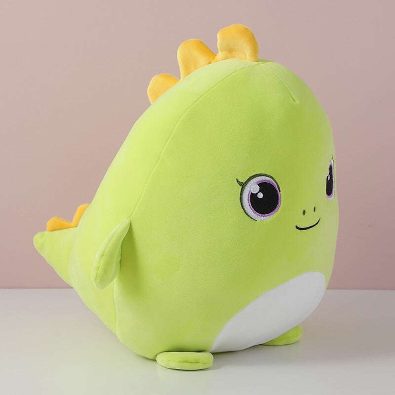 Peluche bambola cuscino tondo Dinosauro -30 cm