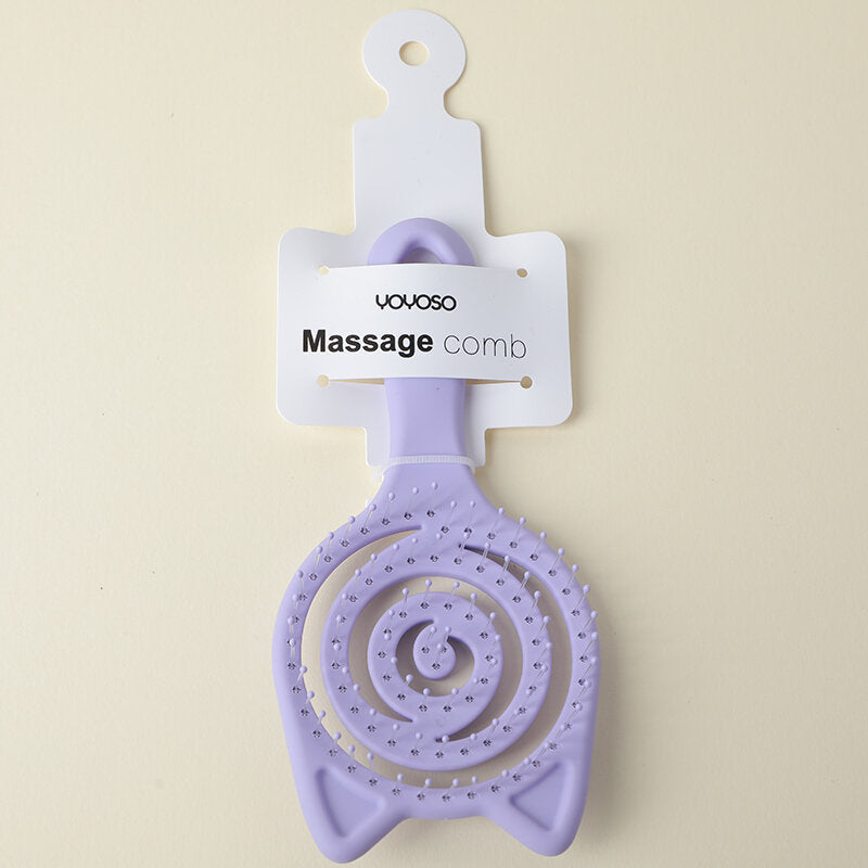 Pettine capelli bagnati e asciutti a testa per gatto - viola