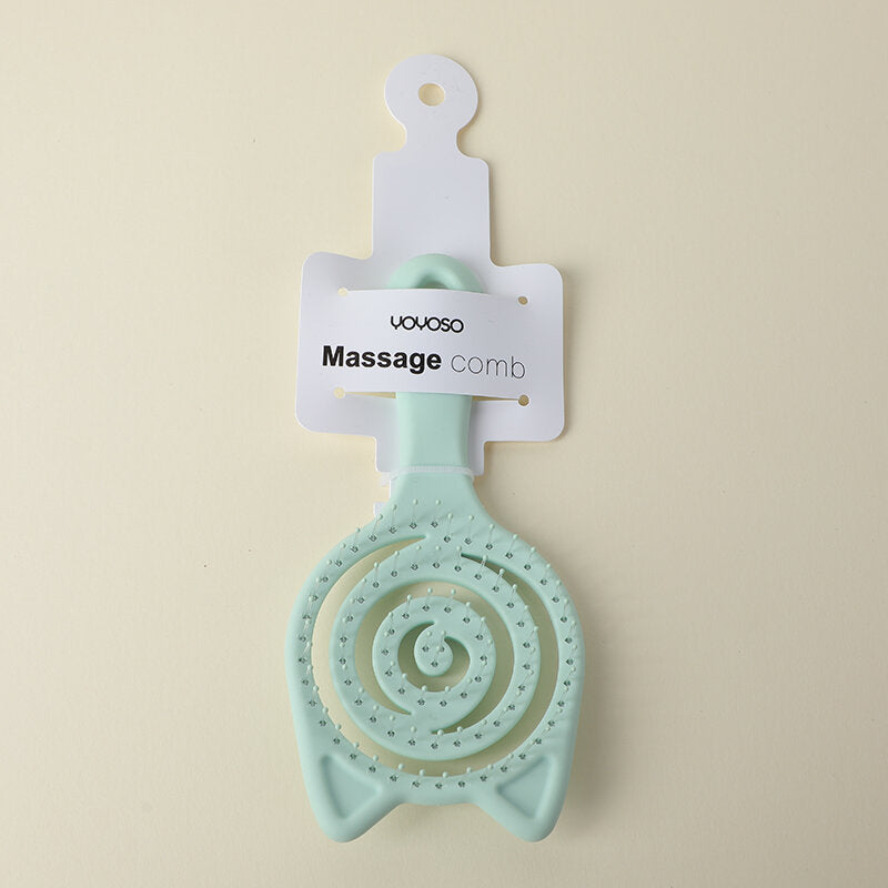 Pettine capelli bagnati e asciutti a testa per gatto - verde